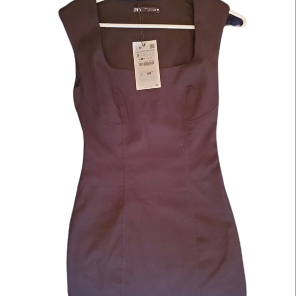 Brand NEW (NWT) Zara Black Dress - Picture 4 of 14